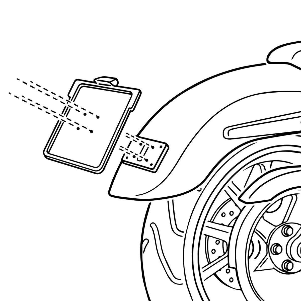 Heinz Bikes License Plate Mount Adapter Cubes For Harley Davidson
