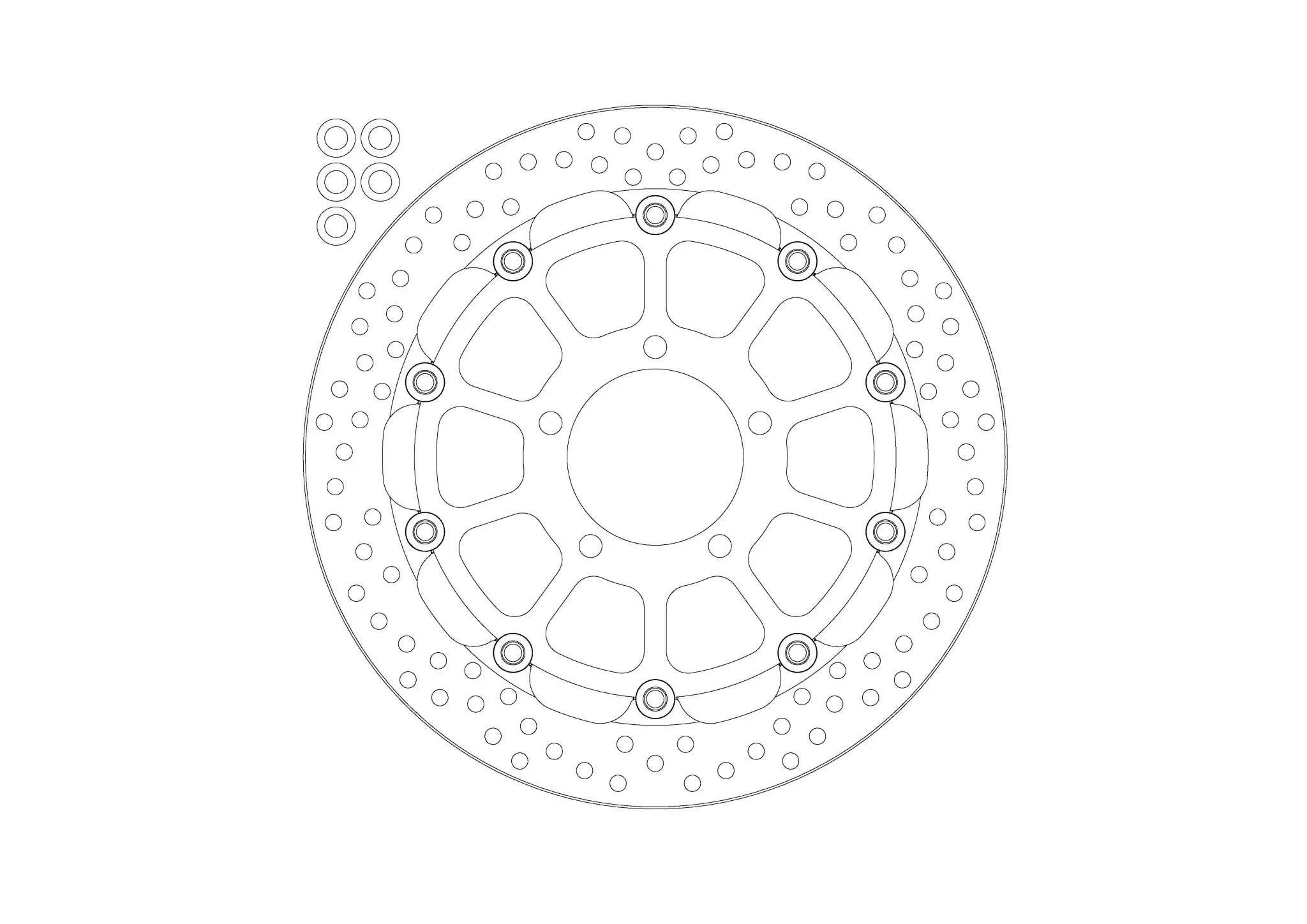 Moto-Master Halo Series Floating Rotor Für Motorräder - Vorne