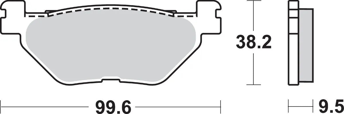 Sbs Ls Street Excel Sinter-Hinterrad-Bremsbeläge - Hinten