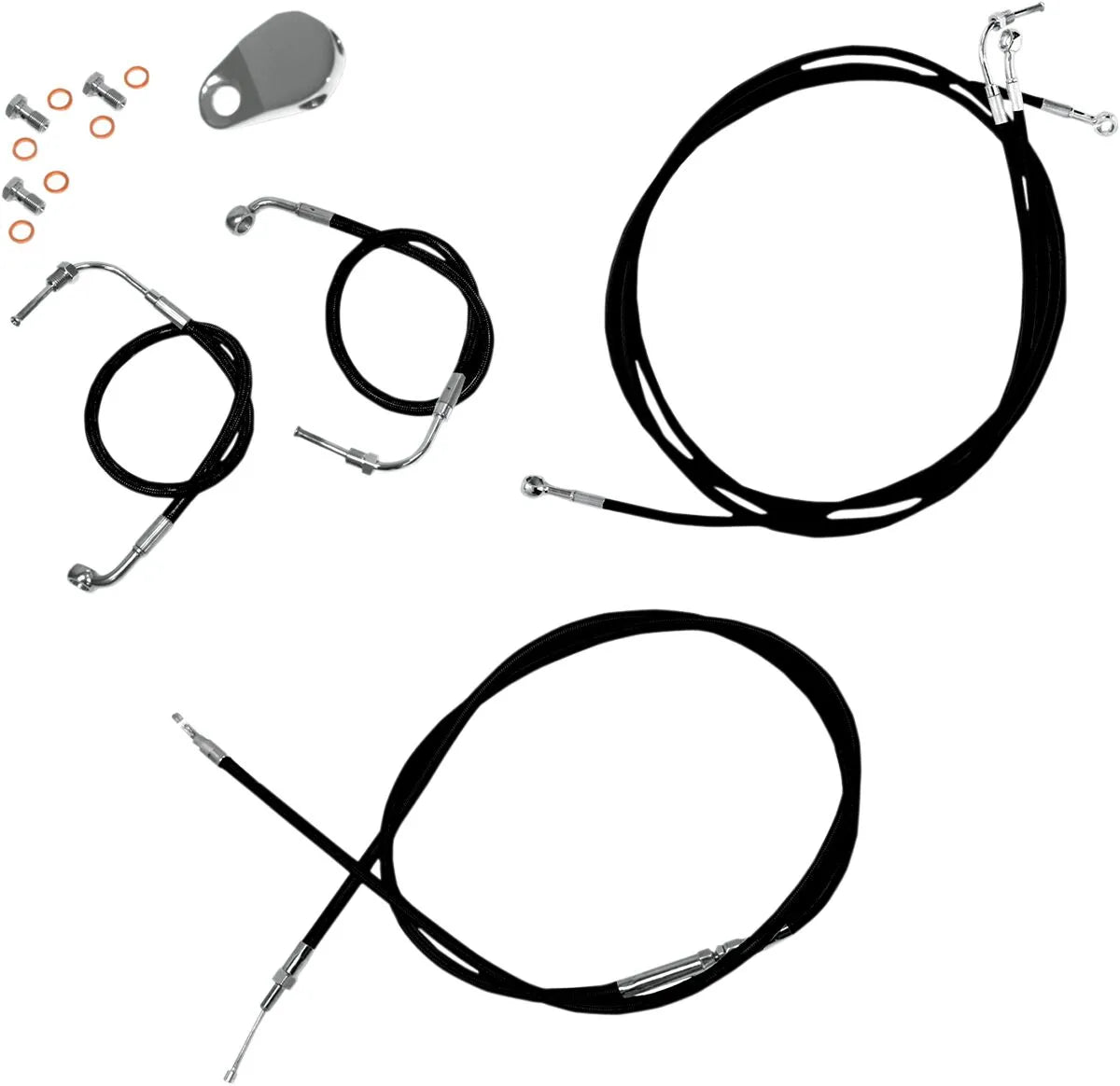 LA CHOPPERS Standard Handlebar Cable/Brake Line Kit for Ape