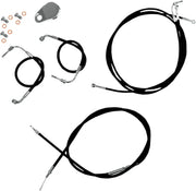 LA CHOPPERS Standard Black Vinyl Cable & Brake Line Kit