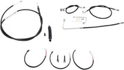 LA CHOPPERS Black Vinyl Braided Handlebar Cable Kit for 18"-20"