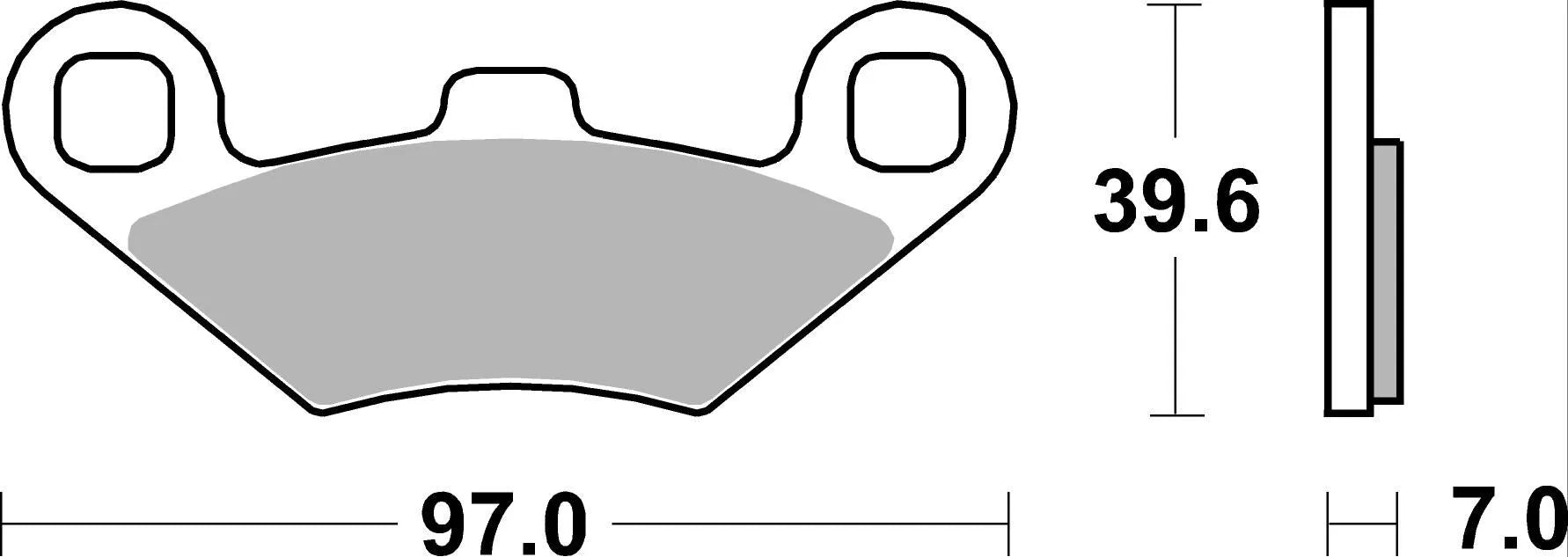 Sbs Ms Scooter Maxi Sinter Bremsbelagsatz - Hinten