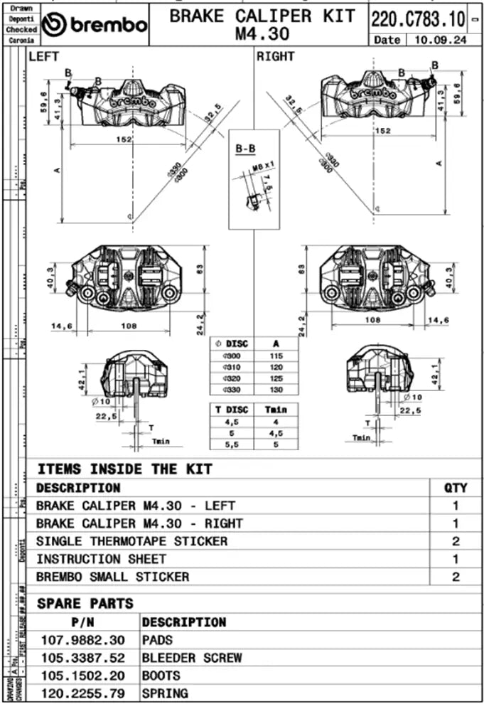 Brembo Gp4-rs Bremszangen-Kit Upgrade
