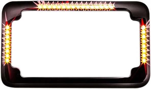 Cycle Visions Slick Signals Flat License Plate Frame
