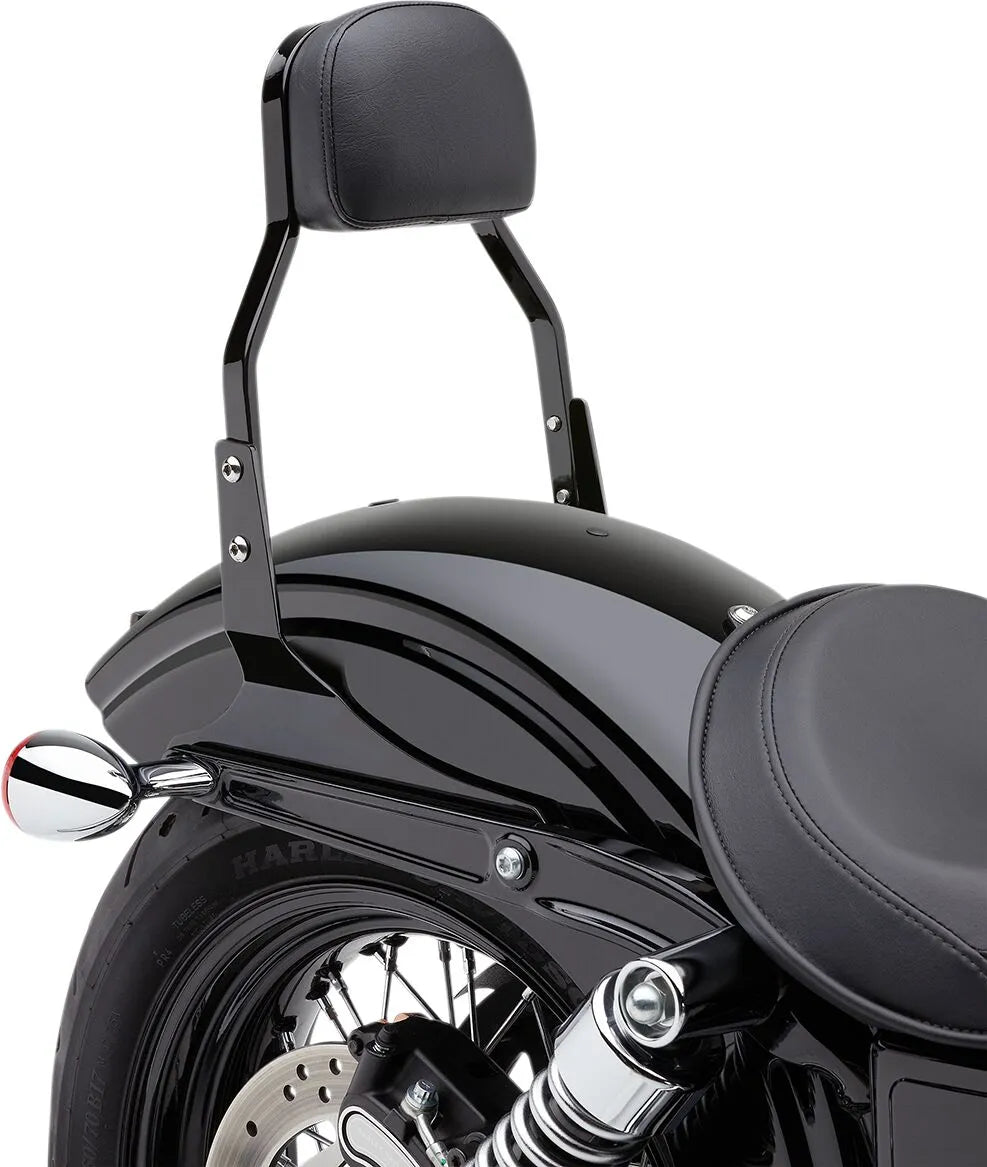 Cobra Square Sissy Bar - Black Steel