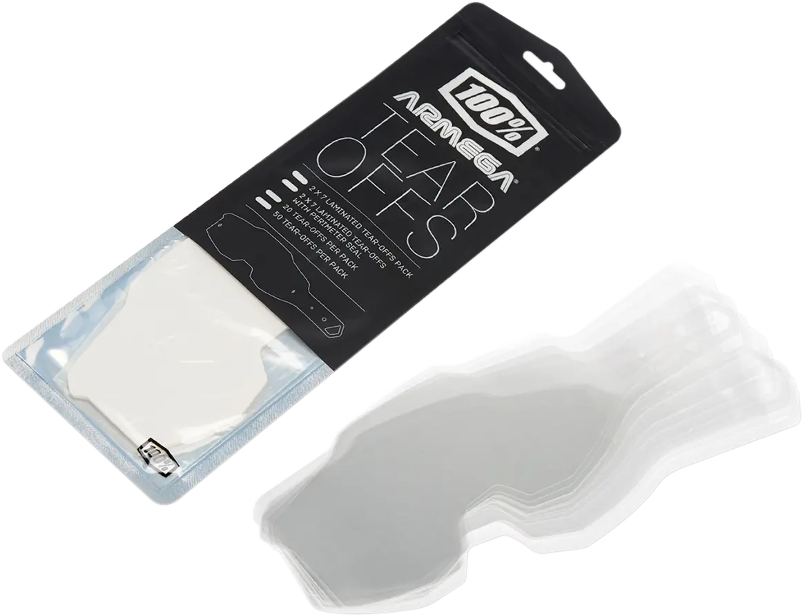 100% Armega ARmatic Goggle Tear-Offs 20-Pack