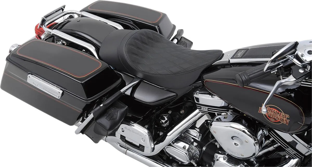 Drag Specialties Ez-on Mount Low Solo Seat - For Harley Davidson