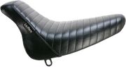 Le Pera Bare Bones Solo Seat - Black Pleated - For Harley Davidson