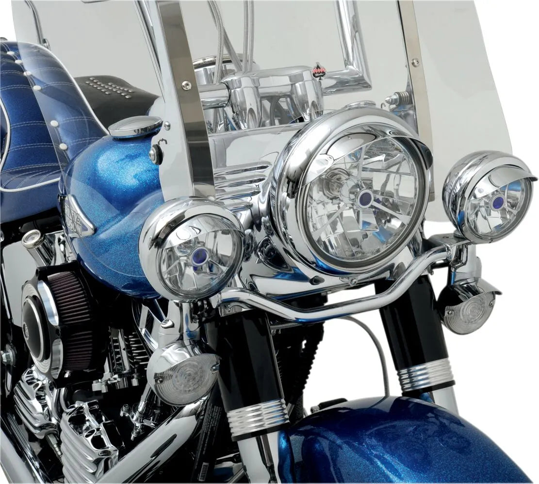 Drag Specialties Headlight Visor - 7" Chrome Steel
