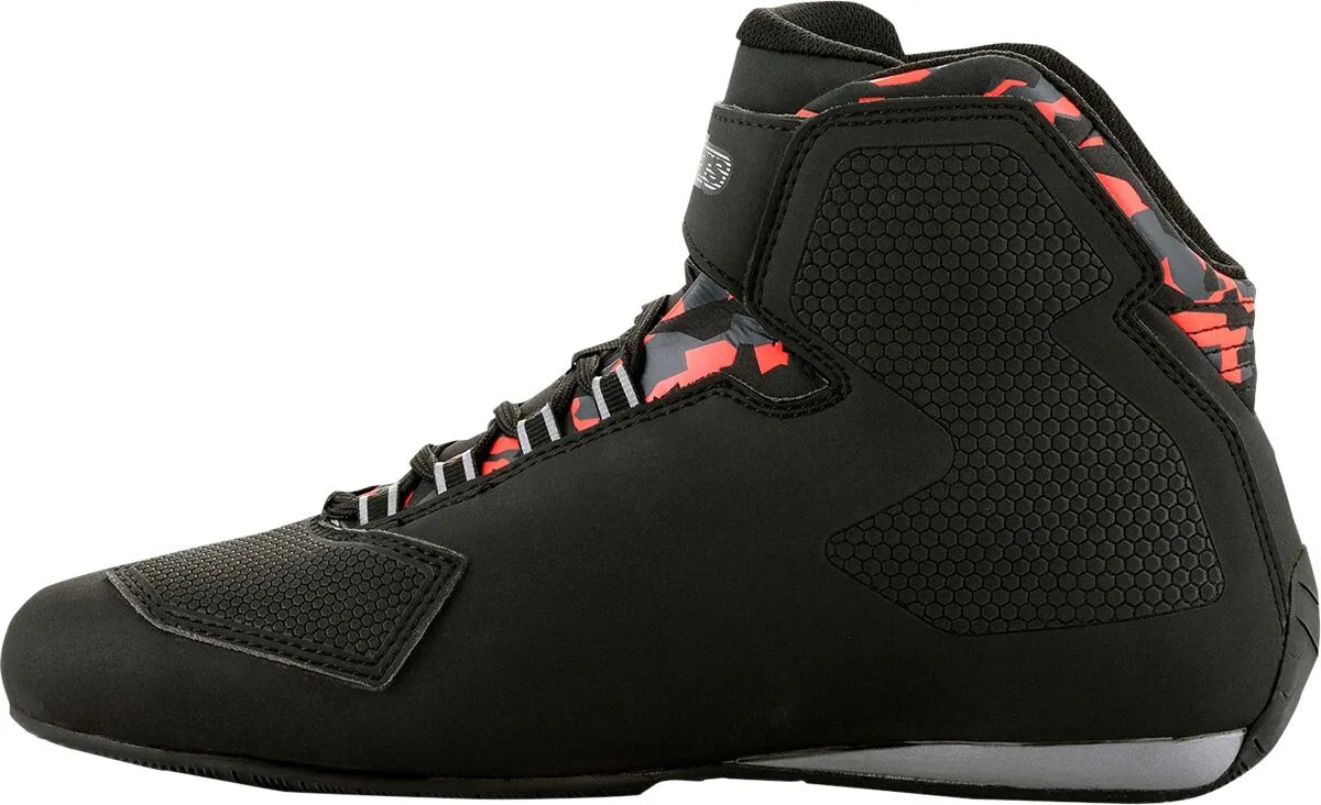Alpinestars Sektor Waterproof Motorcycle Shoes Black Gray Red