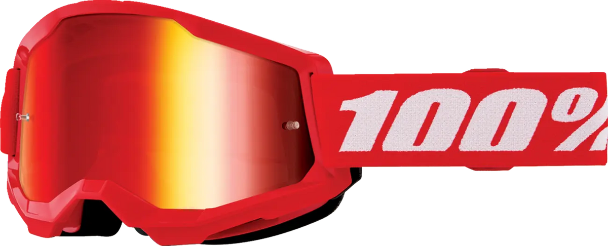 100% Strata 2 Youth Goggle Red Mirror