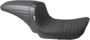 Le Pera Kickflip Seat - Black Vinyl - For Harley Davidson