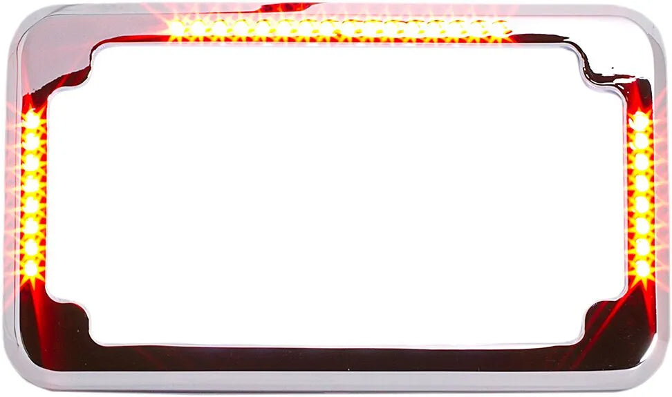 Cycle Visions Slick Signals Flat License Plate Frame