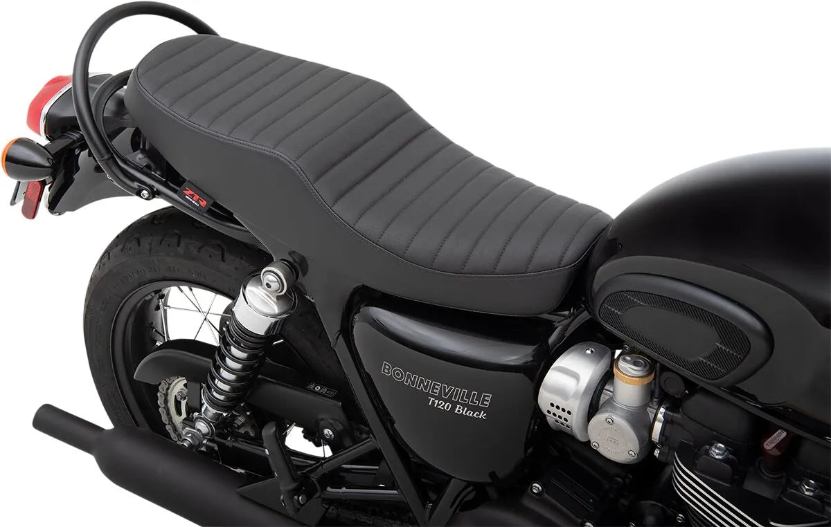 Z1r Retro Seat - Classic Black Vinyl - For TRIUMPH