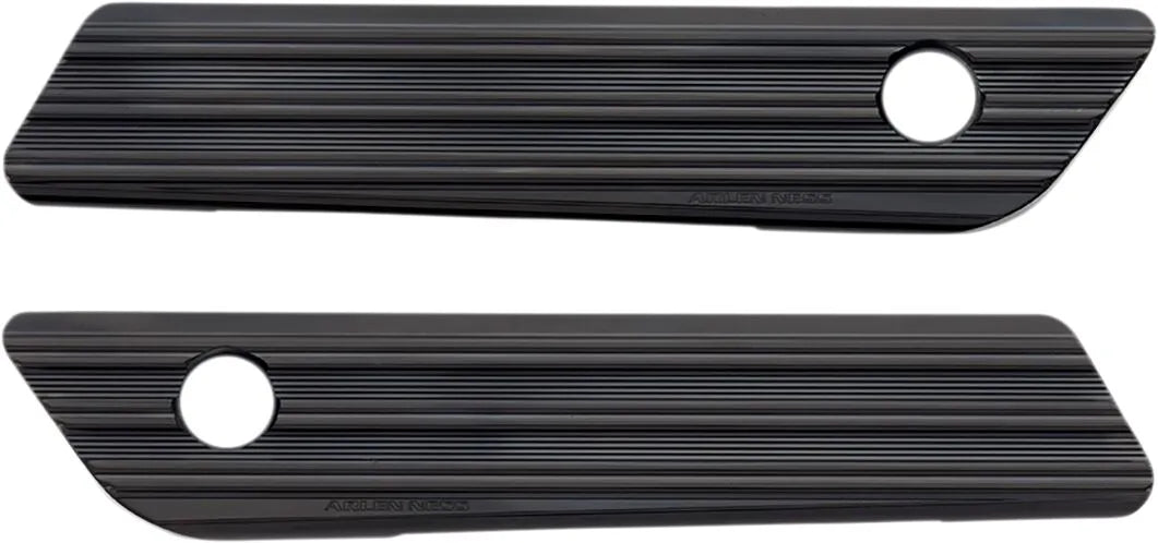 Arlen Ness Saddlebag Latch Covers - Black Billet Aluminum