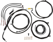 La Choppers Midnight Braided Cable/Brake Line Kit 18"-20" Ape