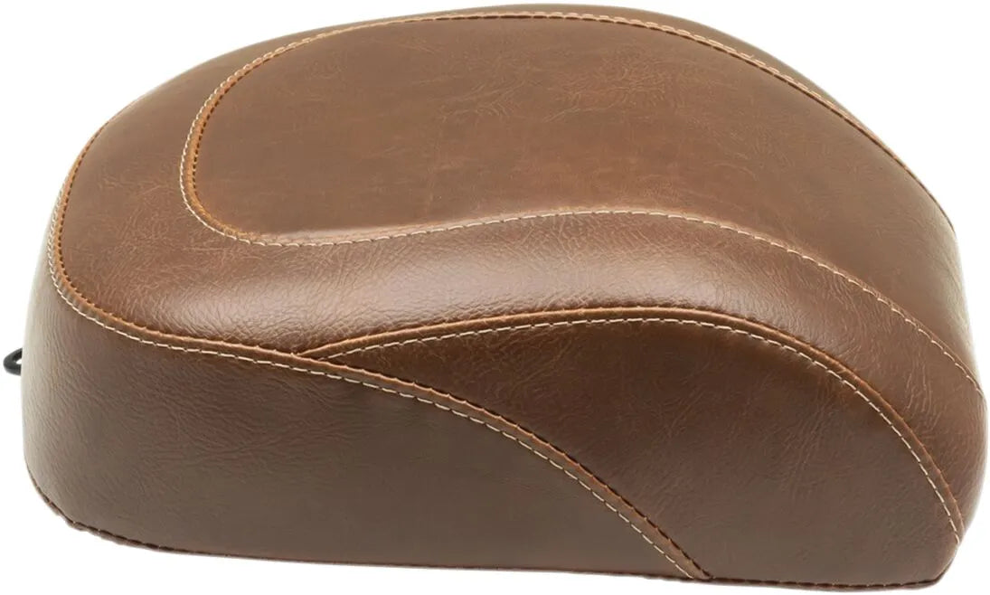 Mustang Wide Tripper Rear Seat - Brown - For Harley Davidson
