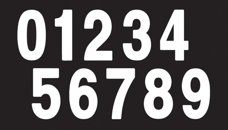 Factory Effex Pro Numbers Plate Graphic 3-pack White 8"