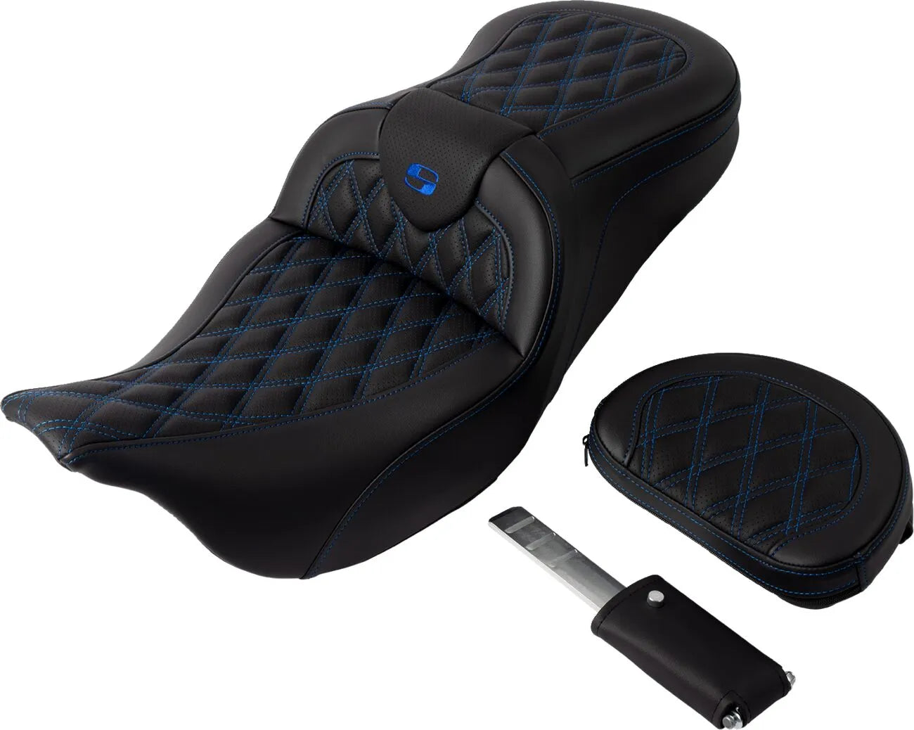 Saddlemen Roadsofa Lattice Stitch Seat - For Harley Davidson