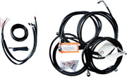LA CHOPPERS Black Vinyl Braided Handlebar Cable Kit for 12"-14"