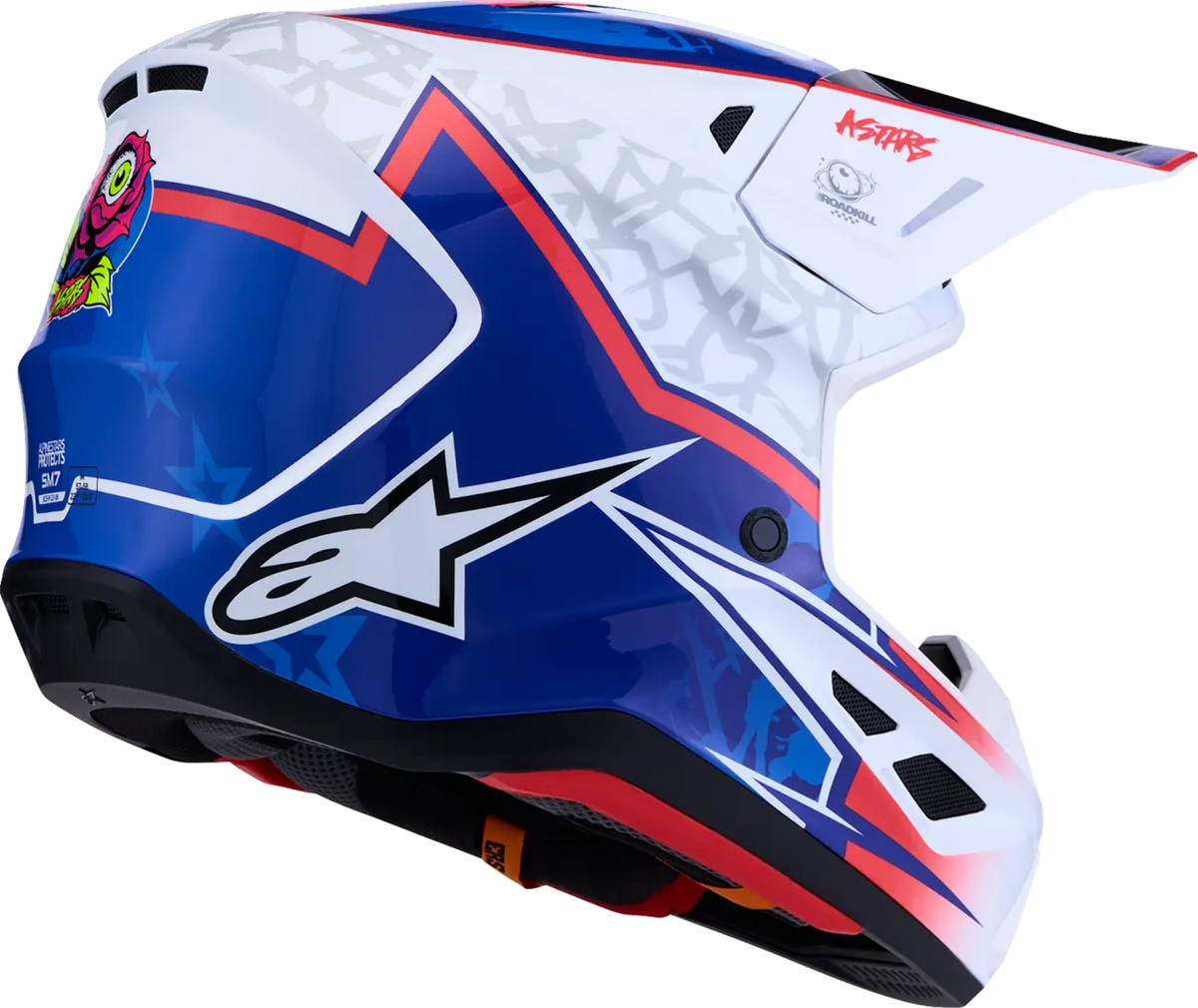 Alpinestars S-M7 Blaster Helmet White/Blue/Red