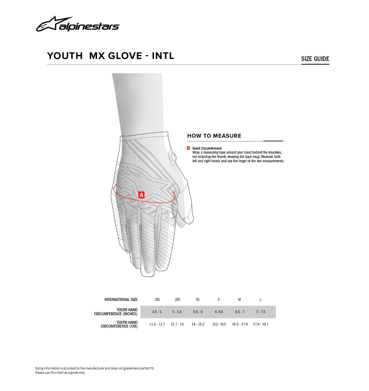 Alpinestars Youth Radar Gloves Red/Blue