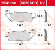 Trw Sv Series Sintered Brake Pads - Front - Front & Rear
