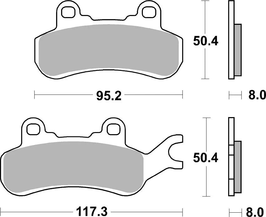 Sbs Psi Sintermetall Bremsbeläge Für Atv/utv - Vorne & Hinten