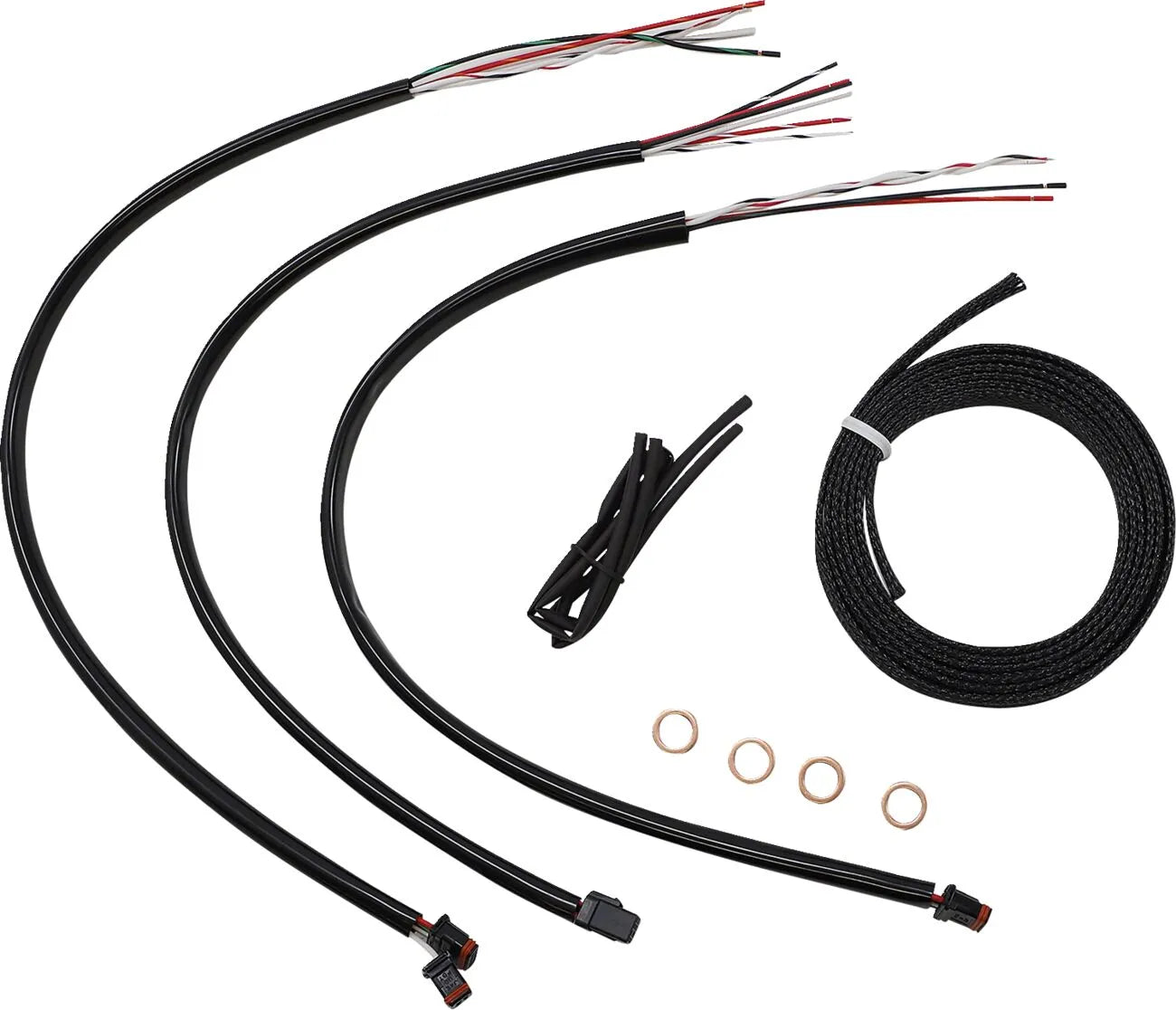 La Choppers Complete Stainless Braided Handlebar Cable & Brake