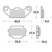 Moto-master Racing Bremsbeläge Für Atv - Vorne