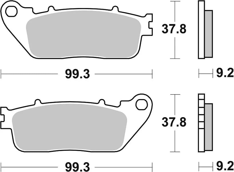SBS LS Street Excel Sinter Bremsbeläge Hinten - Hinten