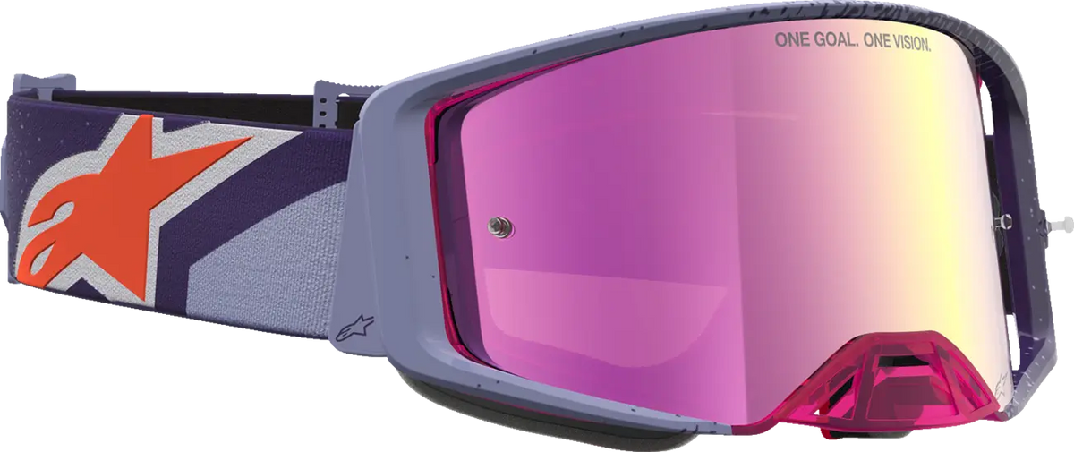 Alpinestars Supertech Hiten Goggle Purple Red Mirror-Pink