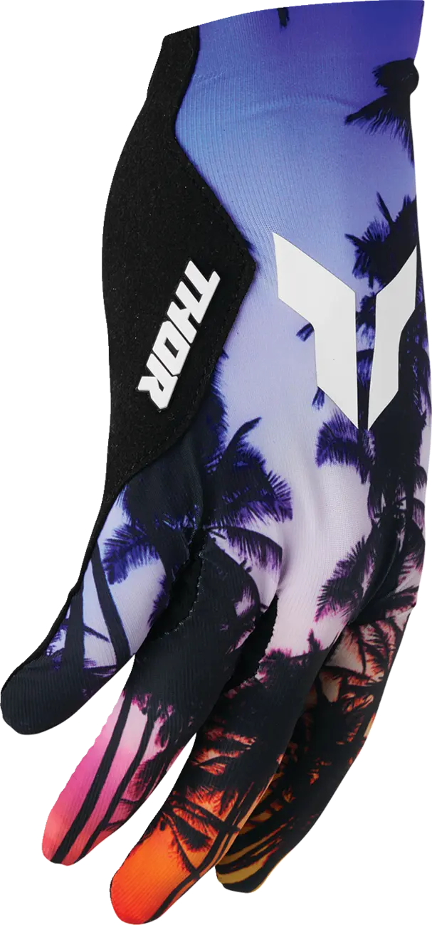 Thor Sportmode Sd Gloves - Black/Blue/Orange/Light Purple