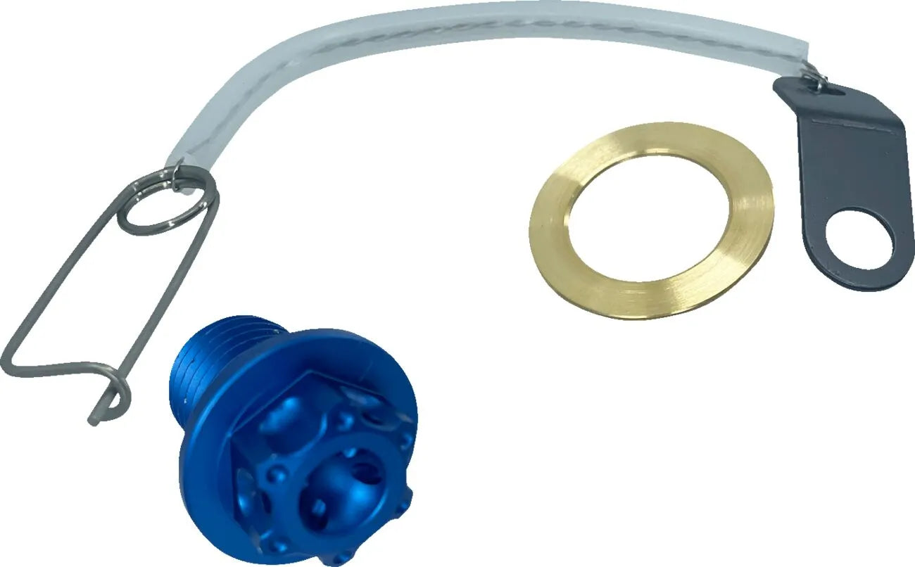 Psr Magnetic Oil Drain Plug M14 X 1.50 Aluminum - Blue