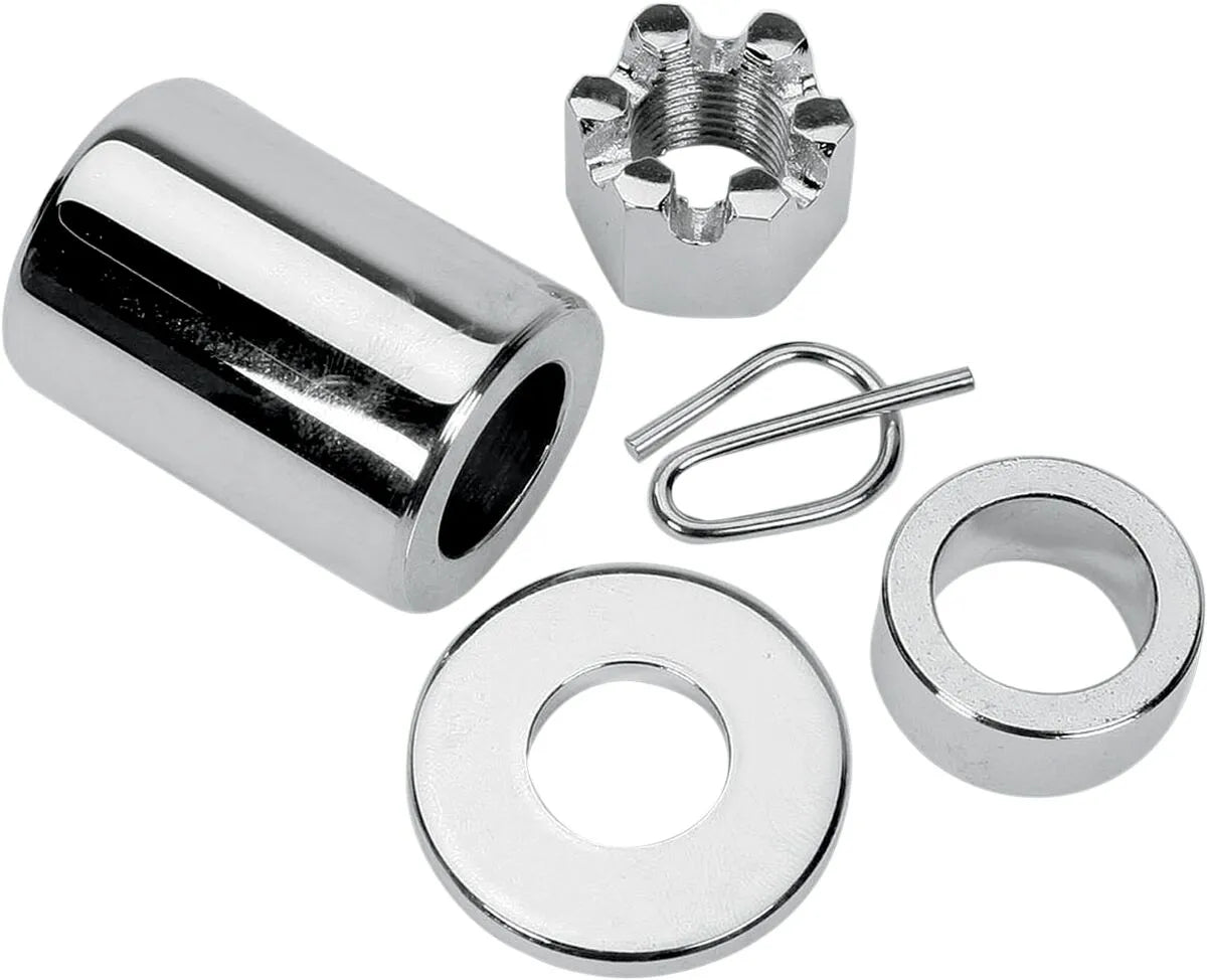 Colony Rear Axle Spacer Nut Kit Chrome for Harley Davidson Dyna