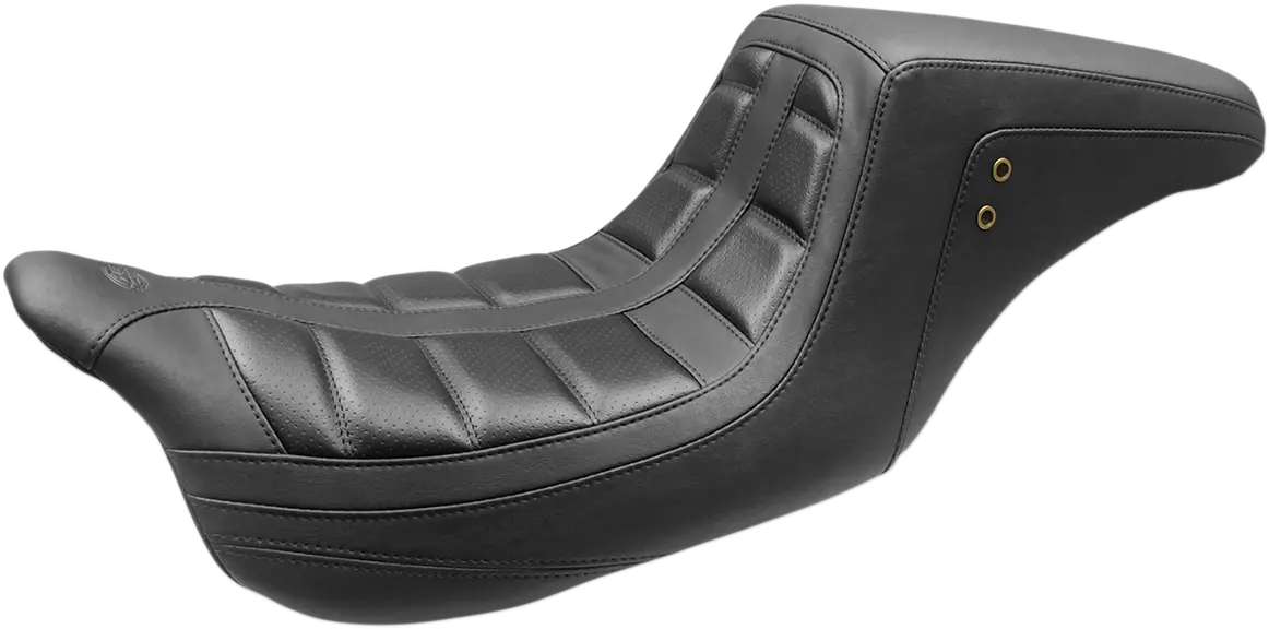 2-Up Mustang Squareback Seat - One-piece Design - For Harley Davidson