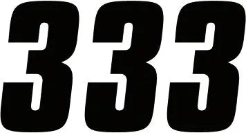 Factory Effex Number Stickers - Black 6" (15cm) - 3 Pack