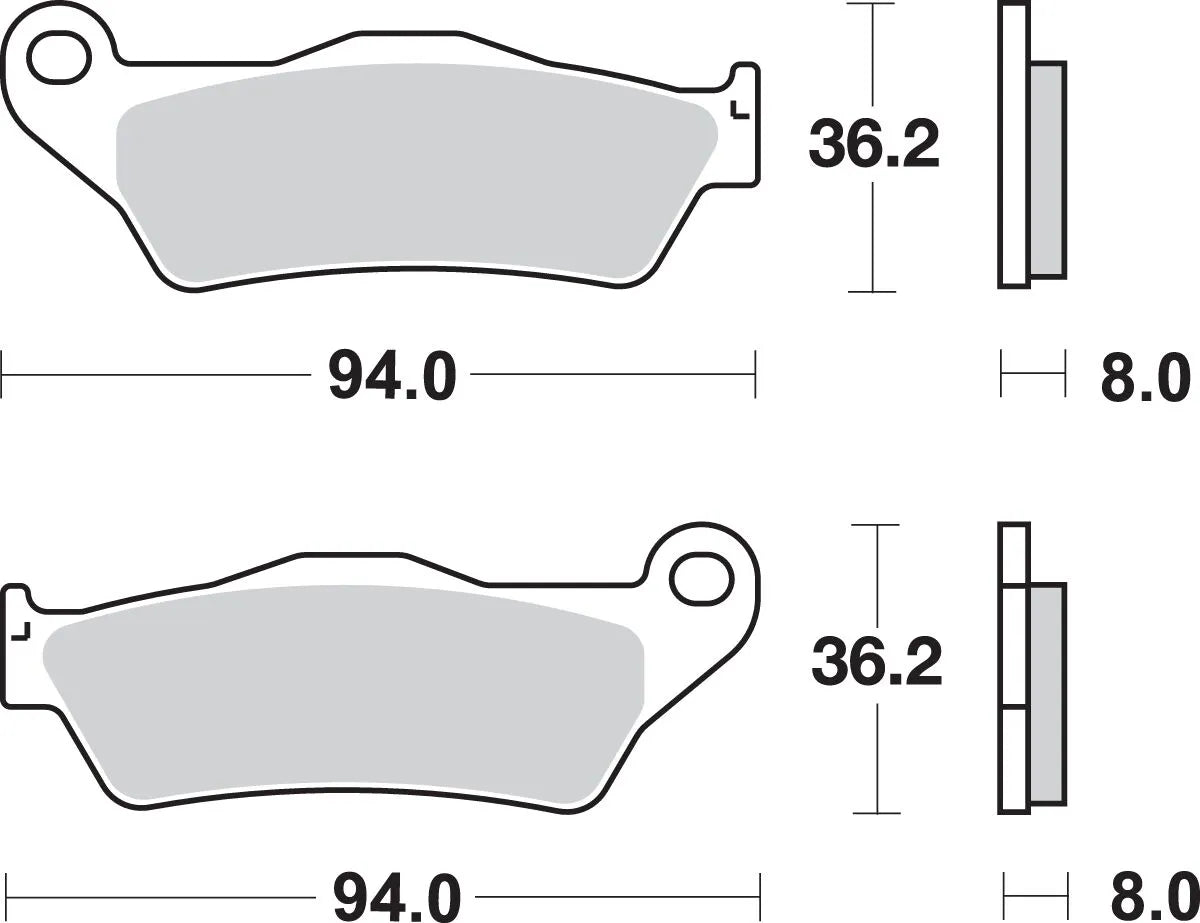 SBS LS Street Excel Sinter Bremsbeläge Hinten - Vorne & Hinten
