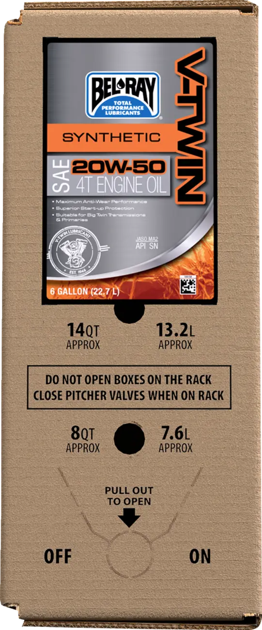 Bel-Ray V-Twin Synthetic 4-Stroke Engine Oil 20W-50 6 US gal