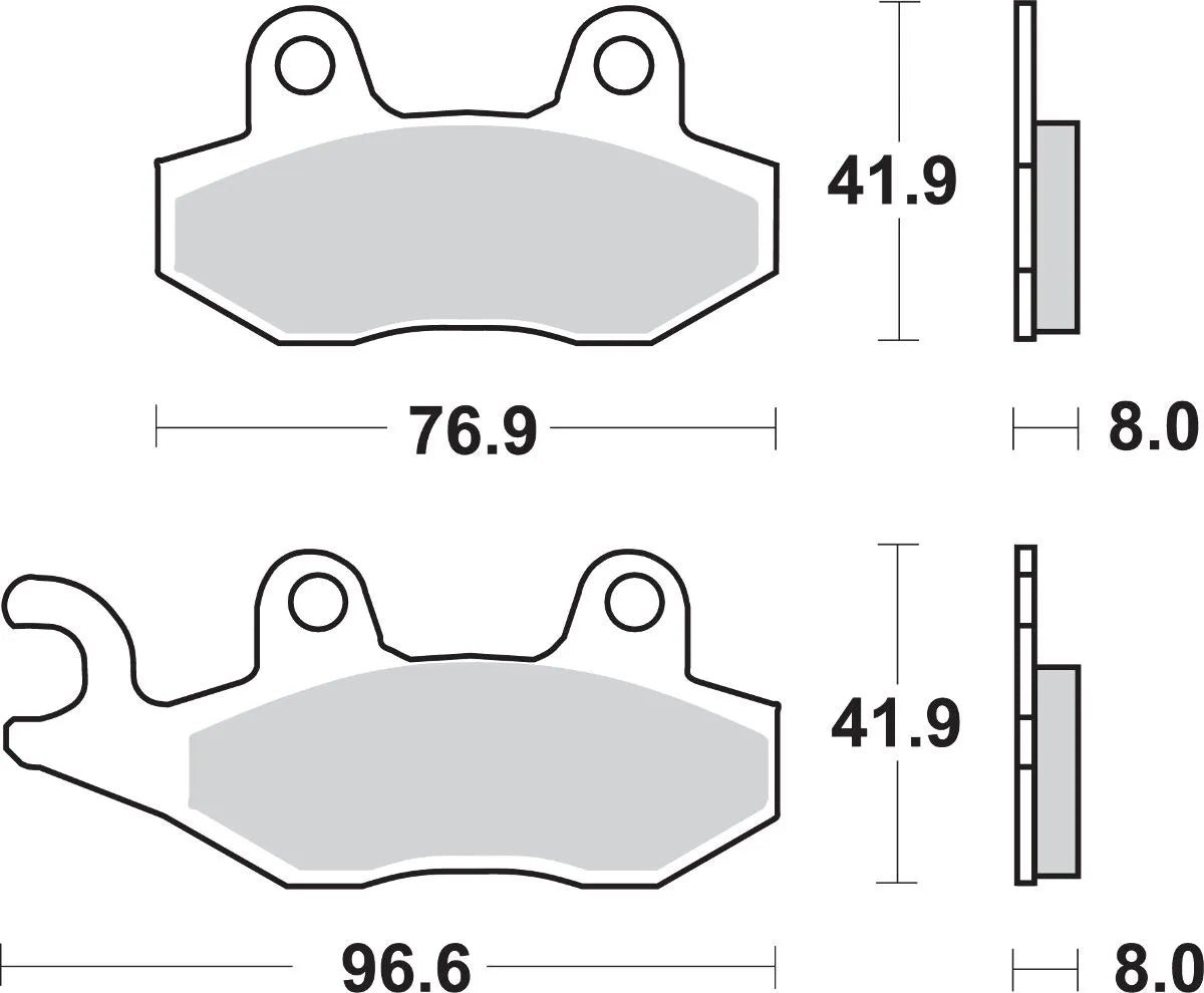 Sbs Ls Street Excel Sinter-Bremsbeläge Hinten - Vorne & Hinten