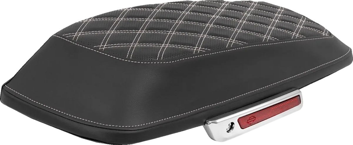 Saddlemen RoadSofa Lattice Stitched Saddlebag Lid Covers White