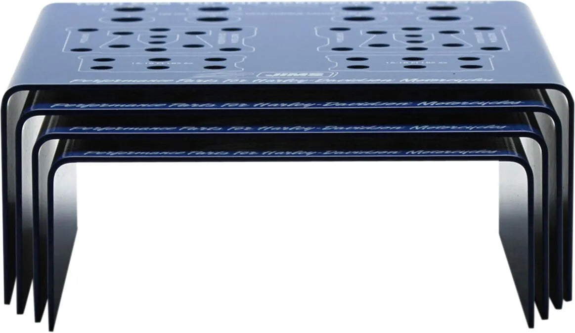 Jims Anodized Blue Powertrain Hardware Organizer Set