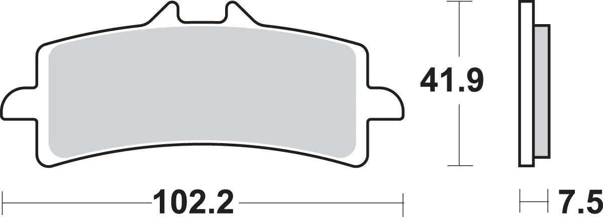 SBS HS Street Excel Sinter Bremsbeläge Vorne - Vorne