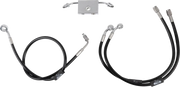 La Choppers Schwarz Geflochtene Bremsleitung Kit Mit Abs