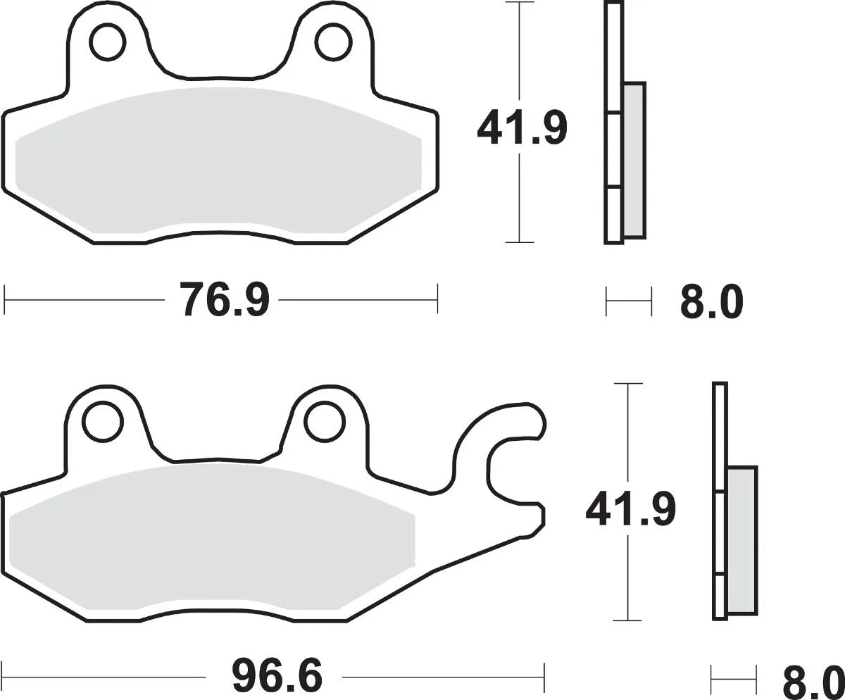 Sbs Ms Scooter Maxi Sinter Bremsbelagsatz - Vorne & Hinten