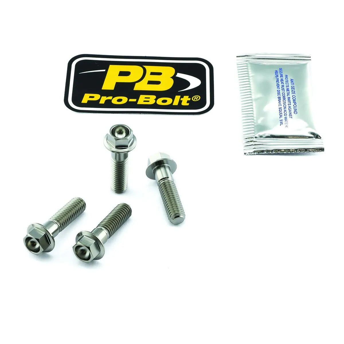Pro Bolt Axle Pinch Bolt Kit Titan, Front