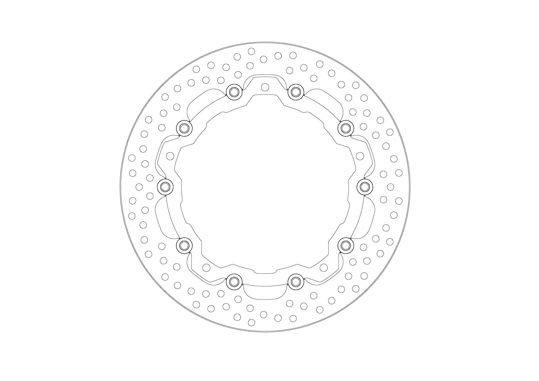 Moto-Master Halo Series Floating Brake Rotor - 320mm - Vorne