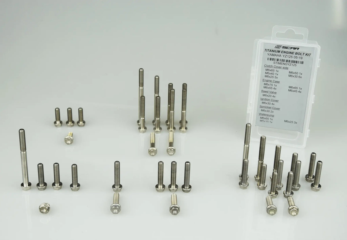 Scar Racing Titanium Engine Bolt Kit for YZ125 2022+