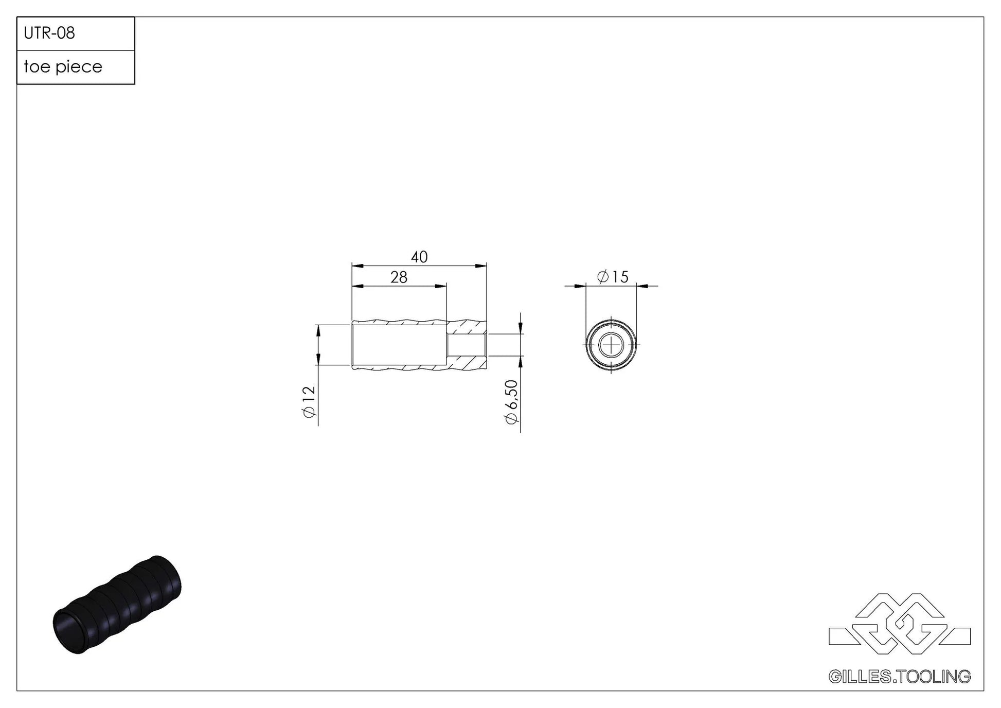 Gilles Tooling Toe Piece for Footpegs